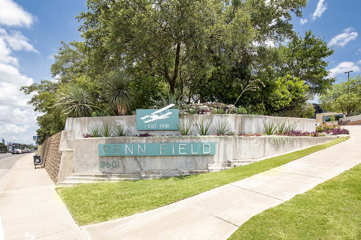 Penn Field Front Entry Sign